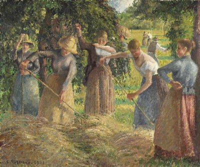 Heuernte in Éragny von Camille Jacob Pissarro